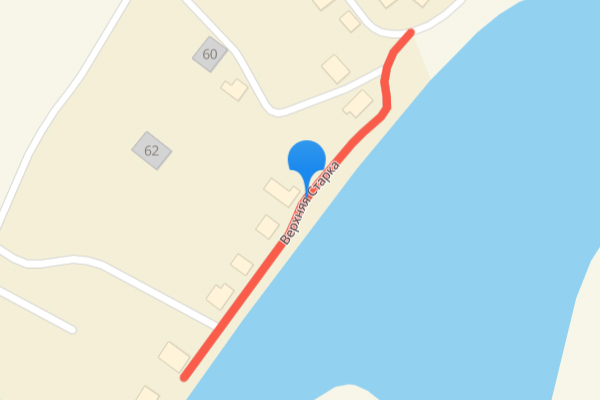 Скрин 2Gis карты Улица Верхняя Старка,  Ковров
