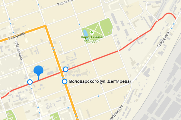 Скрин 2Gis карты Улица Володарского,  Ковров