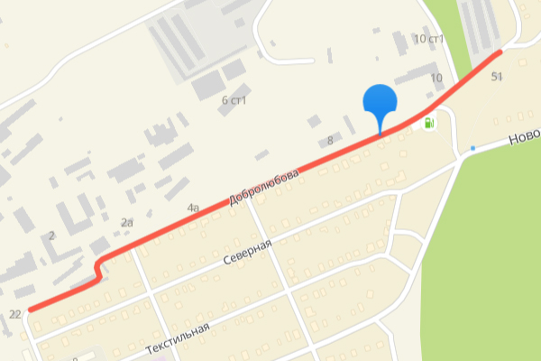 Скрин 2Gis карты Улица Добролюбова,  Ковров